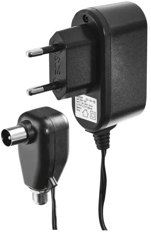Emos TV antenai maitinimo šaltinis 12V 0.3A, sieninis, stabilizuotas su TV kištukas - F lizdais