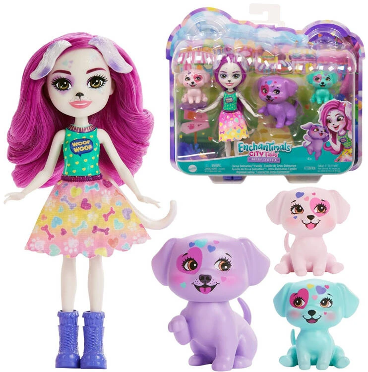 Mattel ENCHANTIMALS herojų dalmantinų šeima (HKN14)