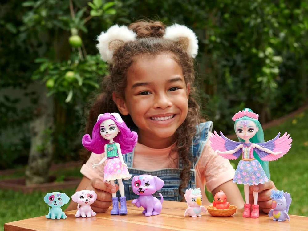 Mattel „Enchantimals“ herojų paukščių kikilių šeima