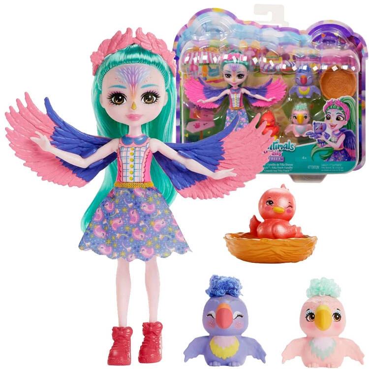 Mattel „Enchantimals“ herojų paukščių kikilių šeima