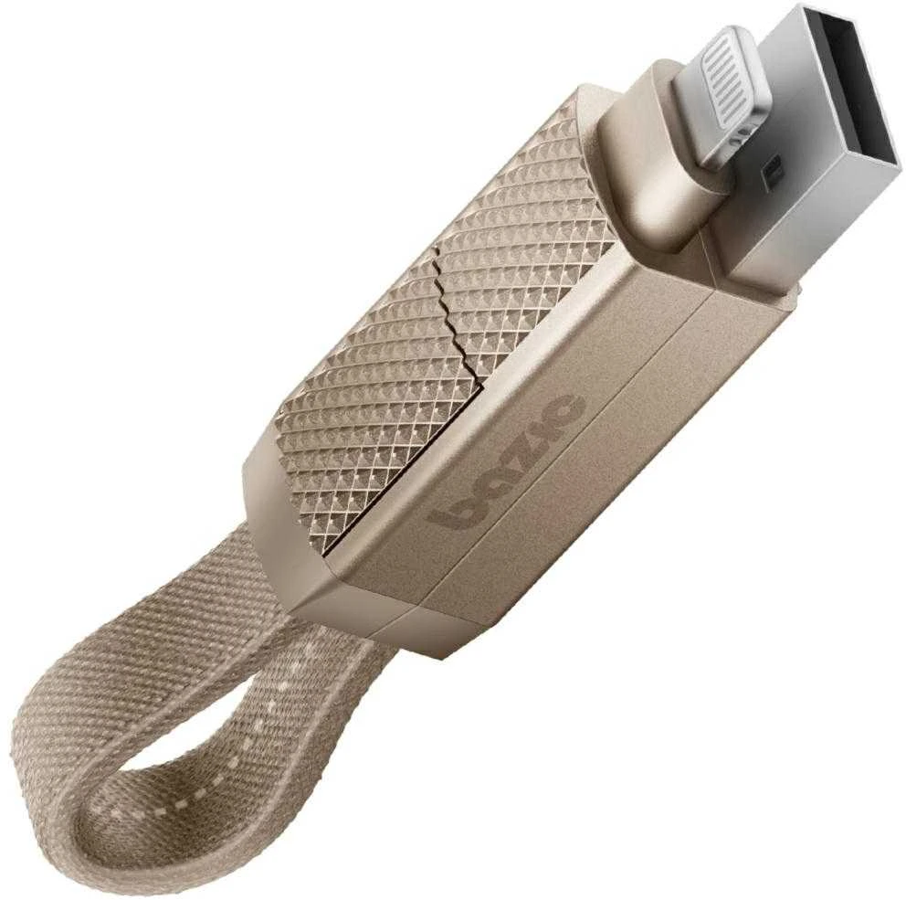 Energea Kabelis Bazic GoCharge Alukabelis 4in1 (USB-A/USB-C & USB-C/Lightning) 15cm 60W 3A PD Fast Charge auksinis