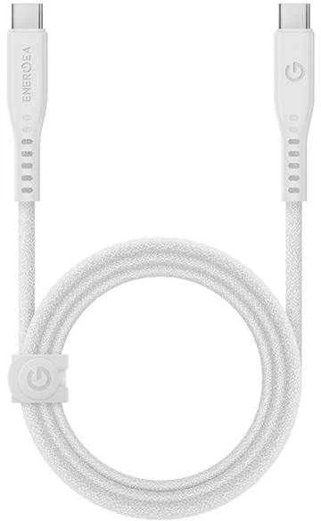 ENERGEA Flow USB-C į USB-C Kabelis 1.5m Baltas 240W 5A PD Greitas įkrovimas