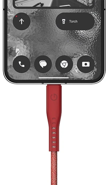 ENERGEA Flow USB-C į USB-C Kabelis 1.5m Raudona 240W 5A PD Fast Charge