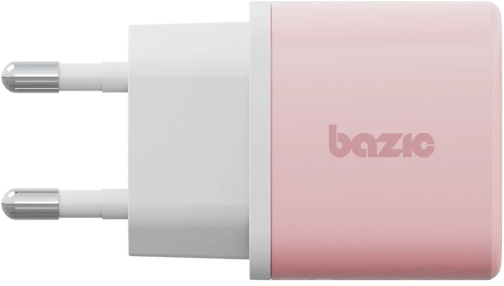 Energea Laidinis įkroviklis Bazic GoPort Velox Kit USB-C/USB-A GaN 35W su kabeliu, rožinis