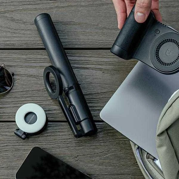 ENERGEA nuotraukų laikiklis su įmontuotu išoriniu akumuliatoriumi Magear MagCam Grip Juodas MagSafe PG-MAGCAMGRIP-BL