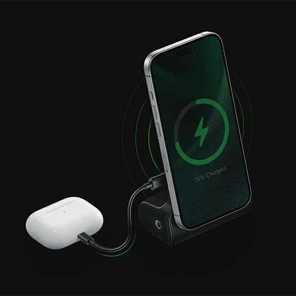 ENERGEA nuotraukų laikiklis su įmontuotu išoriniu akumuliatoriumi Magear MagCam Grip Juodas MagSafe PG-MAGCAMGRIP-BL