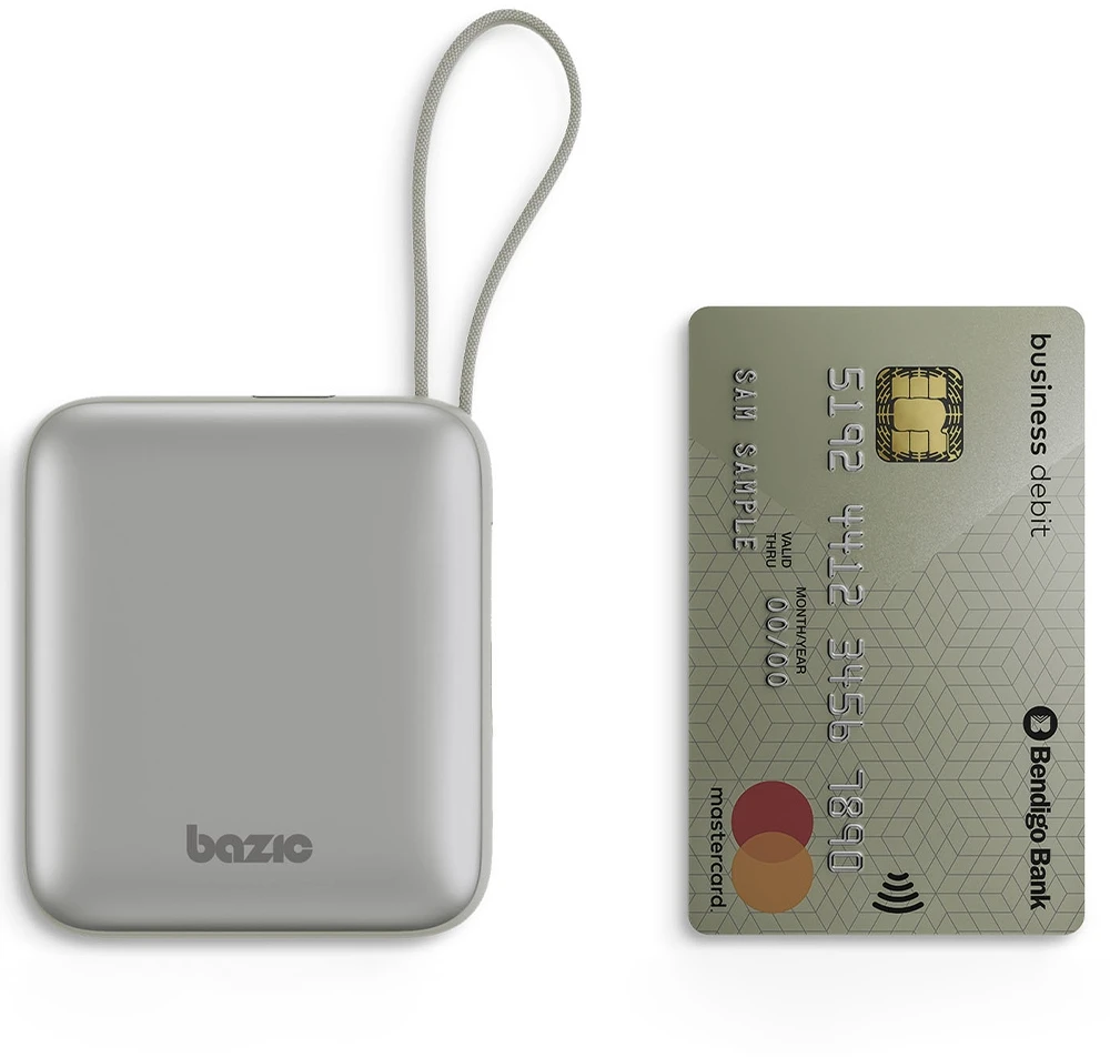 Energea PowerBank 3in1 Bazic Fusion Mini 10000mAh cable USB-C/Lightning pilkos spalvos
