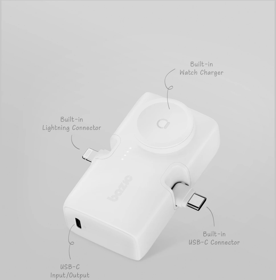 Energea PowerBank 3in1 Bazic Koda 5000mAh PD20W USB-C/Lightning juodos spalvos