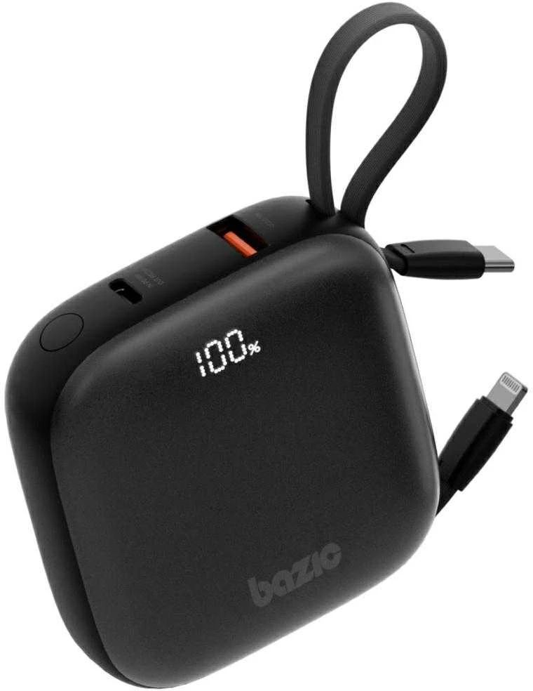 Energea PowerBank 4w1 Bazic Fusion 10000mAh PD20W USB-C/Lightning juodos spalvos