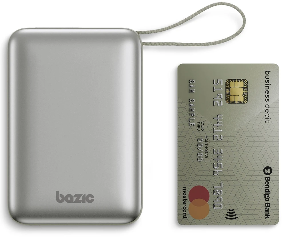 Energea PowerBank 4in1 Bazic Fusion Mini 20000mAh cable USB-C/Lightning pilkos spalvos