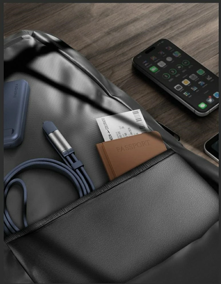 Energea Sheath Travel 2-in-1 Kabelis USB-C į USB-C/USB-A 480Mbps 60W 1.2m oranžinis