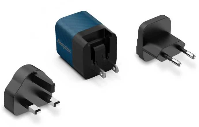 Energizer Ultimate - Multiplug EU / UK / US GaN 20W PD mains įkroviklis Mėlyna