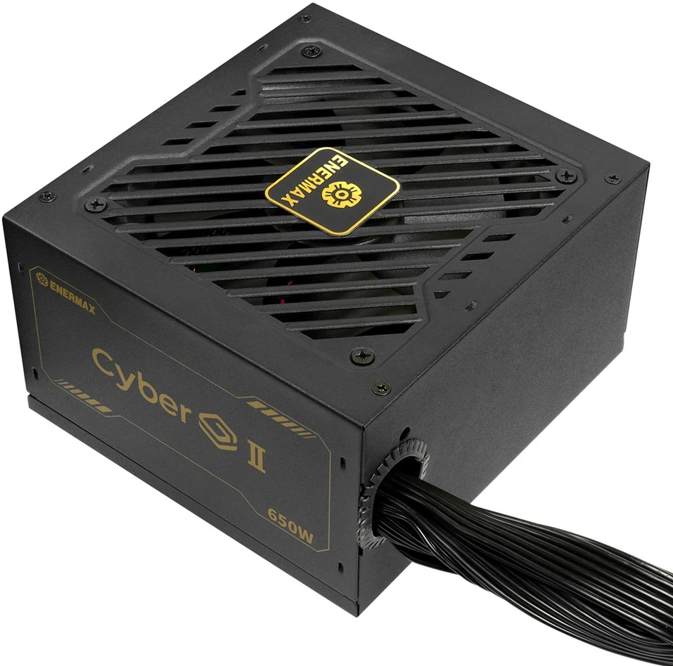 650W „Enermax“ maitinimo šaltinis 650W „CyberG II 80+ Gold“ Juodas be modifikacijų