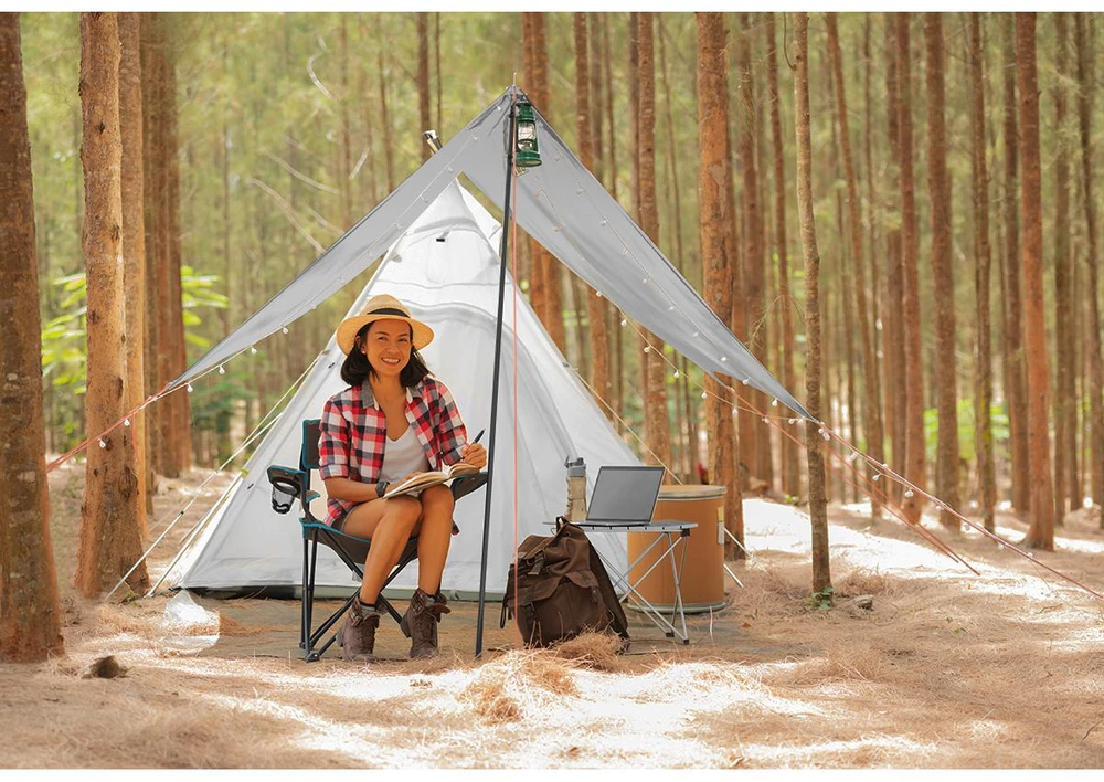 Enero Camp saulės pavėsinė su stulpais 3x4x2.4 m