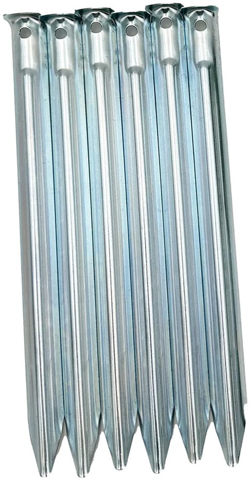Enero Camp Metaliniai palapinės kuoliukai 23 cm, 6 vnt.