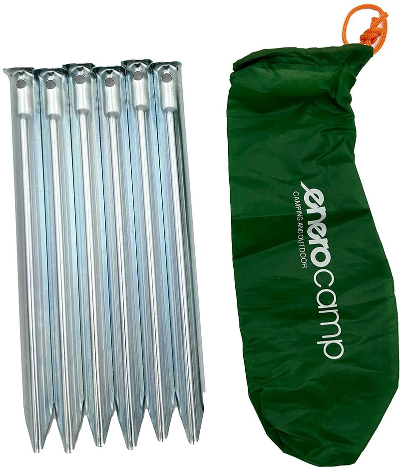 Enero Camp Metaliniai palapinės kuoliukai 23 cm, 6 vnt.