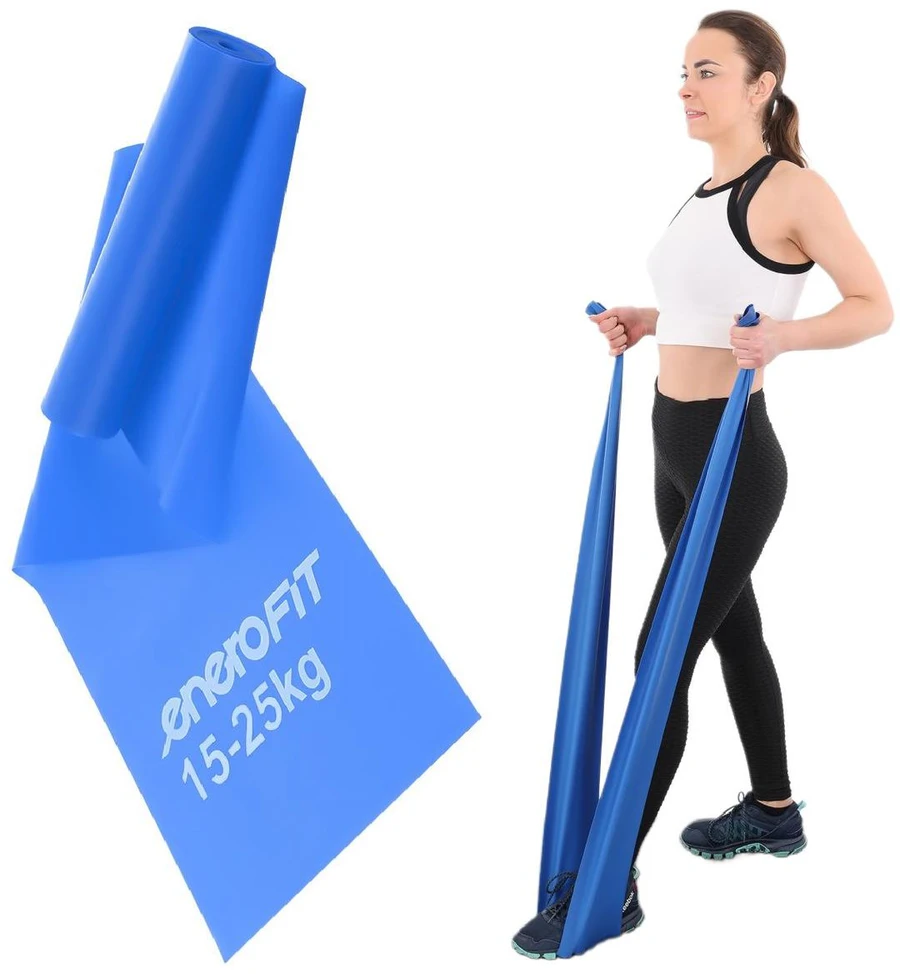 Pasipriešinimo guma Enero Fit, 200x15cm, mėlyna