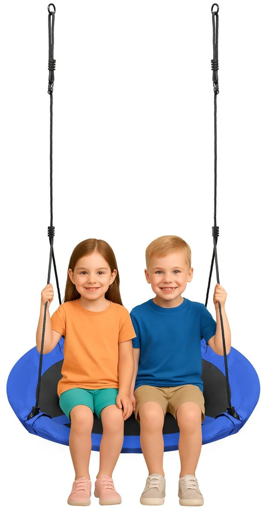 Hamako sūpynės Enero „Stork's Nest“, 95 cm, XXL, mėlynos ir juodos spalvos, 1031798