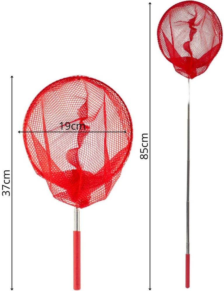 Enero Teleskopinis vabzdžių tinklas 37-85 cm raudonas