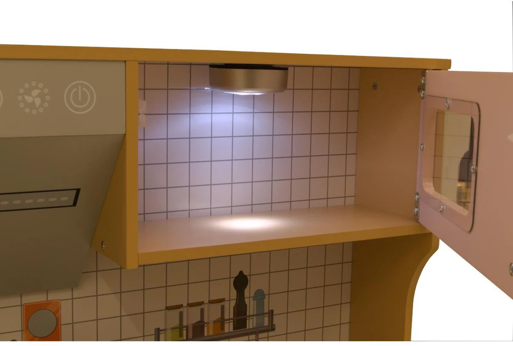 Enero Toys Medinė vaikų virtuvė su LED