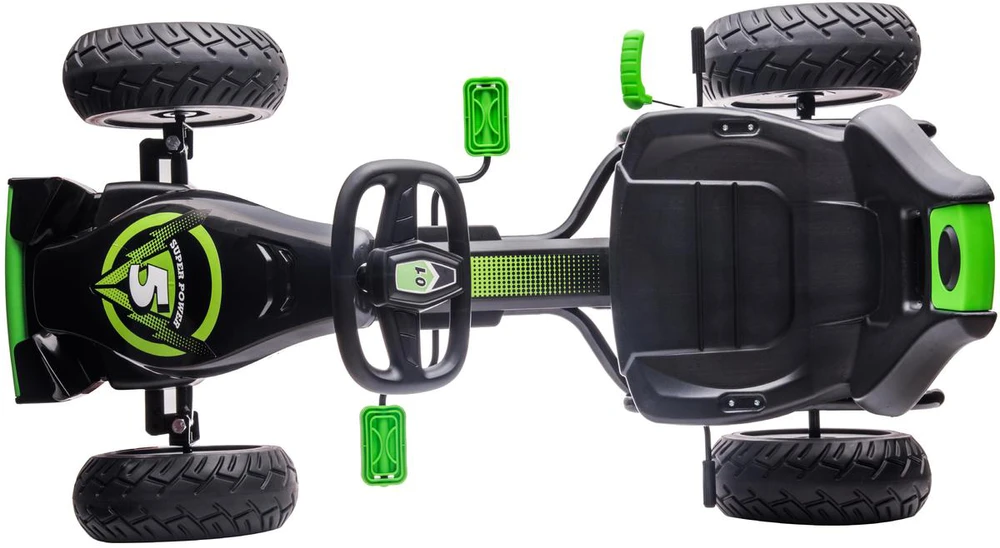 Enero Toys Sportinis gokartas vaikams G18, juodas-žalias