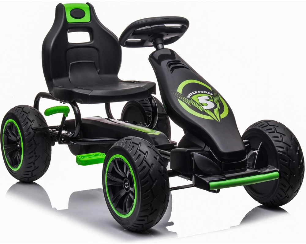 Enero Toys Sportinis gokartas vaikams G18, juodas-žalias
