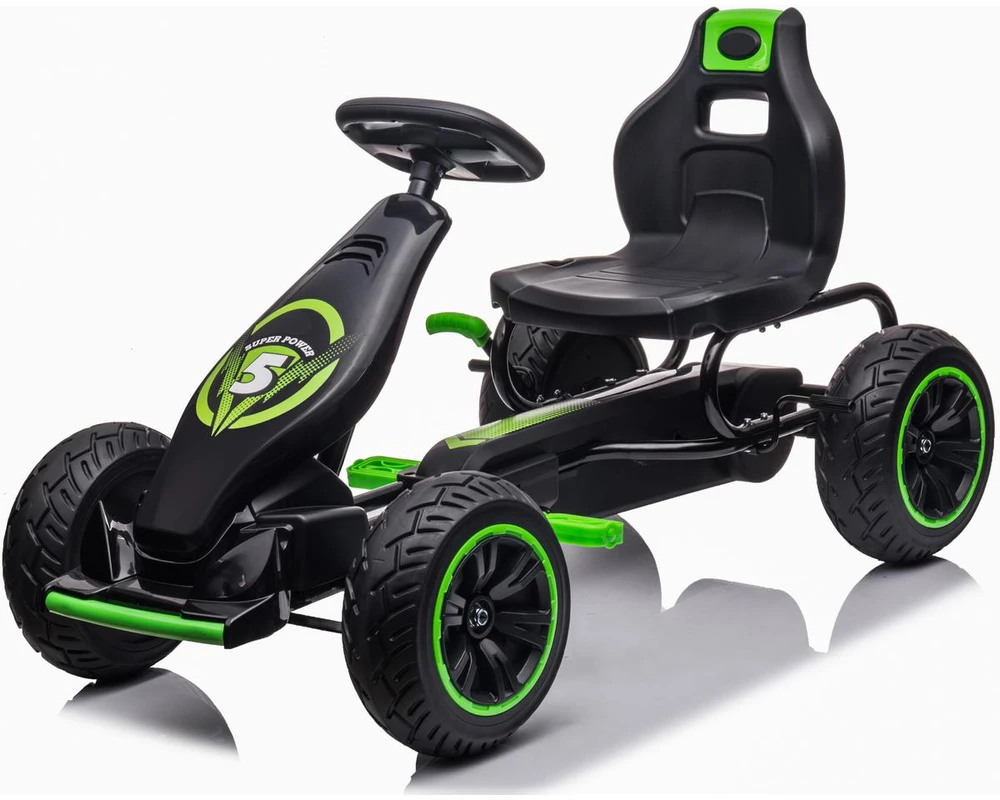 Enero Toys Sportinis gokartas vaikams G18, juodas-žalias