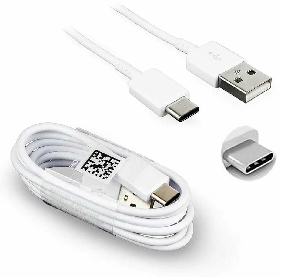112803 EP-DN930CWE Samsung USB-C duomenų kabelis 3A 1.2m baltos spalvos (Bulk)