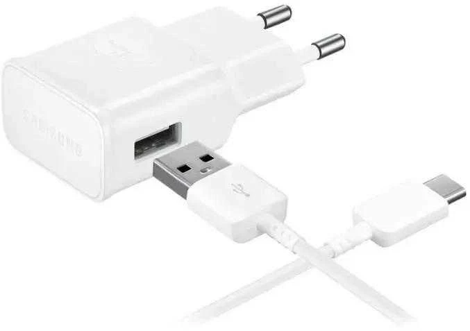 112803 EP-TA200EWE + EP-DR140AWE Samsung 15W Kelioninis kroviklis + USB-C Data kabelis balos spalvos (OOB Bulk)