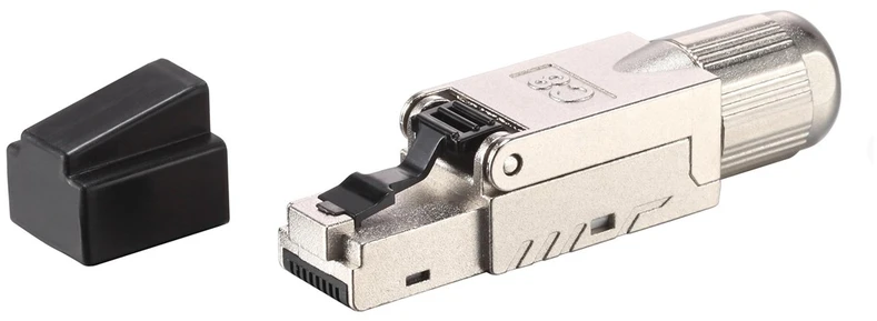 Equip 121172 laido jungtis RJ-45 Juoda, Nerūdijančiojo plieno