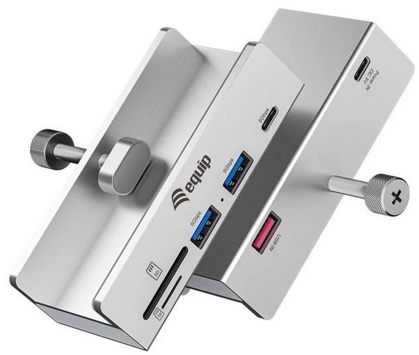 Equip 128968 sąsajos šakotuvas USB 3.2 Gen 1 (3.1 Gen 1) Type-A 5000 Mbit/ai Aliuminis