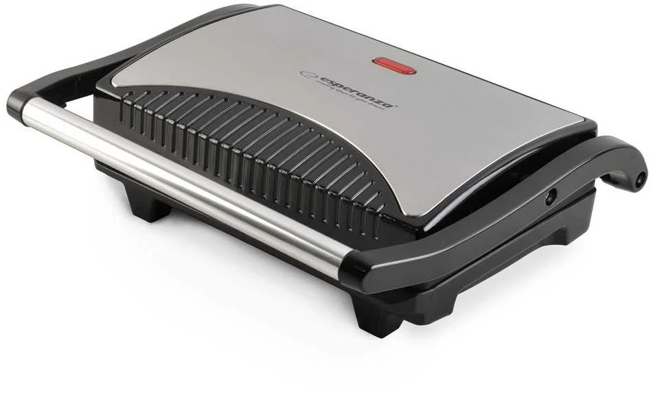 Grilis electric tabletop Esperanza Taleggio EKG006 (contact, 750W, inox color)