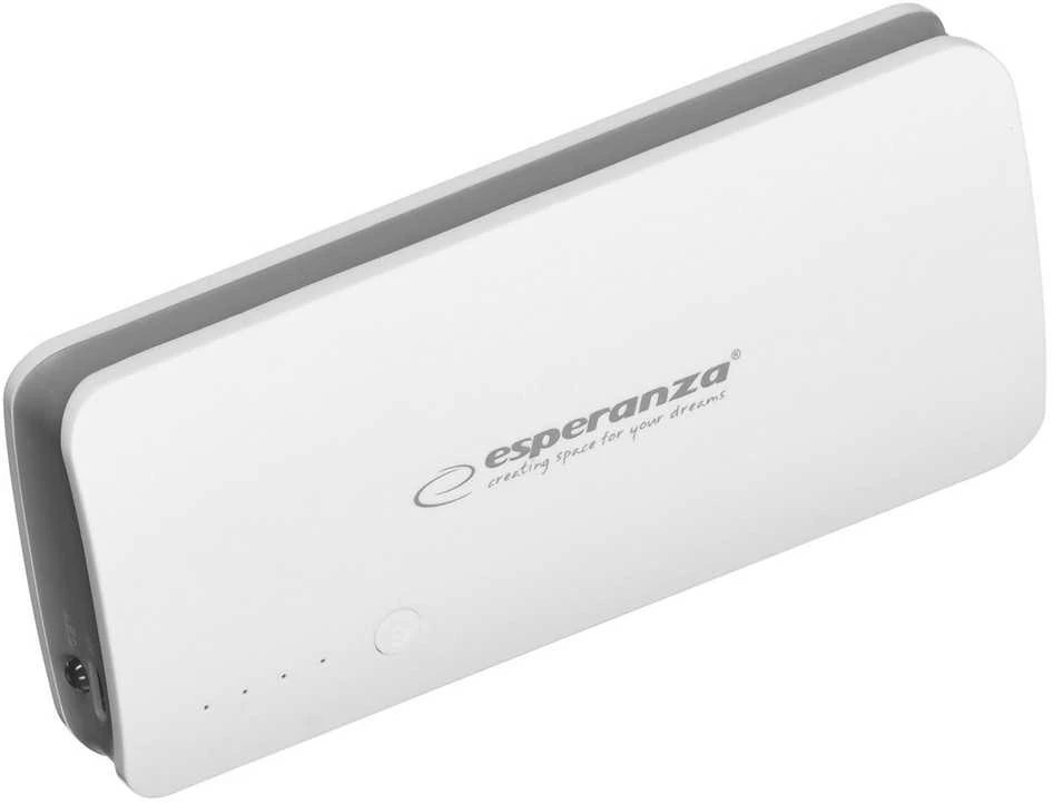 Power Bank Esperanza Radium EMP106WE (8000mAh, microUSB, USB 2.0, baltos spalvos)