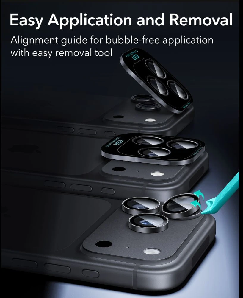 ESR ARMORITE KAMEROS APSAUGA 2-PACK iPhone 18 PRO / 18 PRO MAX JUODA