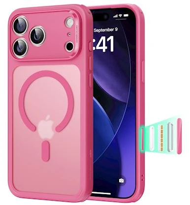 ESR Classic Hybrid Dėklas iPhone 17 Pro, frosted pink