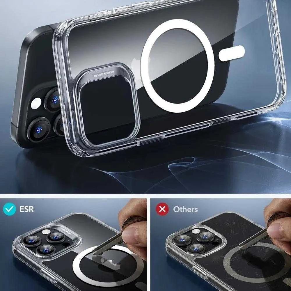 ESR Classic Hybrid Halolock MagSafe + Tempered Glass Apple iPhone 16 Pro Max – dėklas telefonui skaidrus