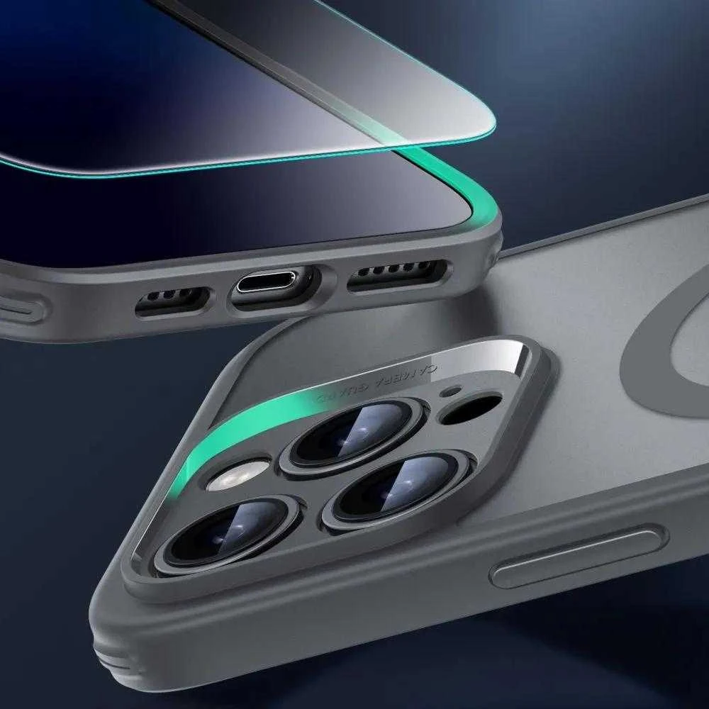 ESR Classic Pro Set Halolock MagSafe dėklas, skirtas iPhone 16 Pro Max – pilkas