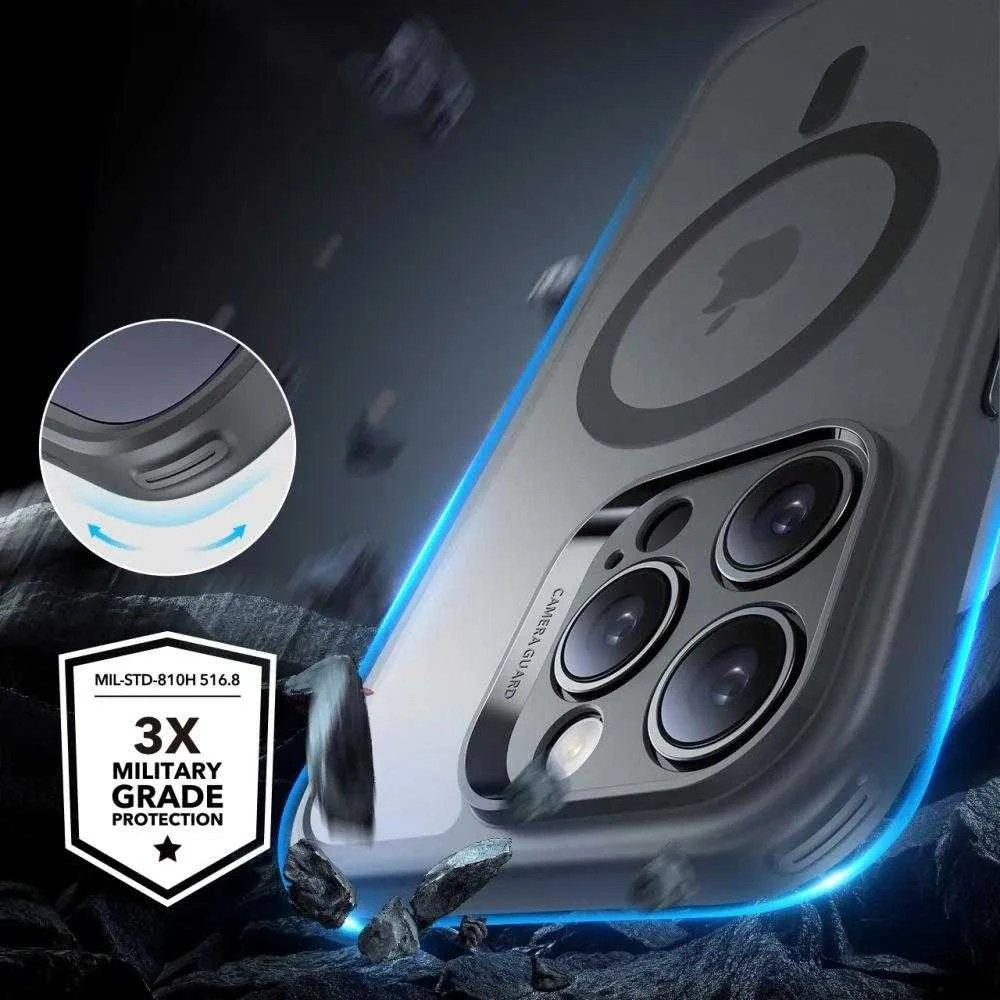 ESR Classic Pro Set Halolock MagSafe dėklas, skirtas iPhone 16 Pro Max – pilkas