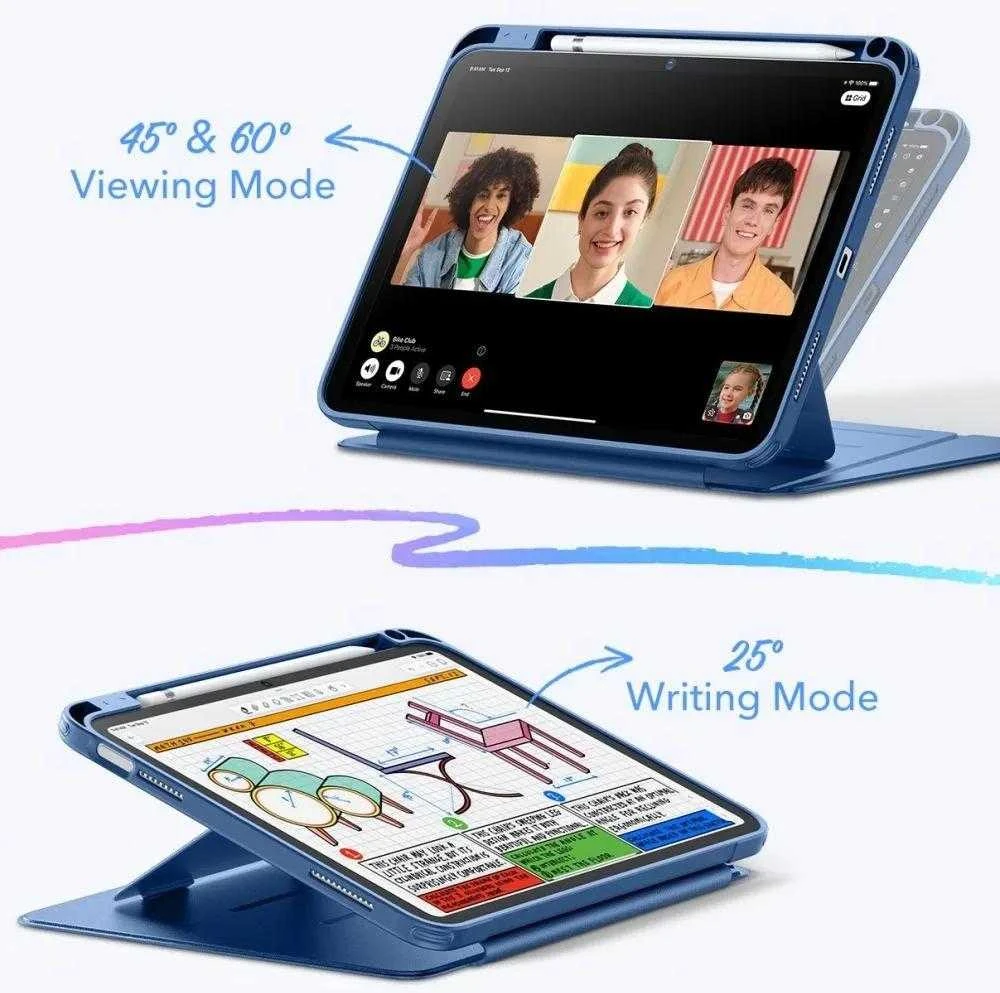 ESR atverčiamas hibridinis dėklas, skirtas iPad 10.9” 2022 / iPad 11” 2024 - Mėlyna