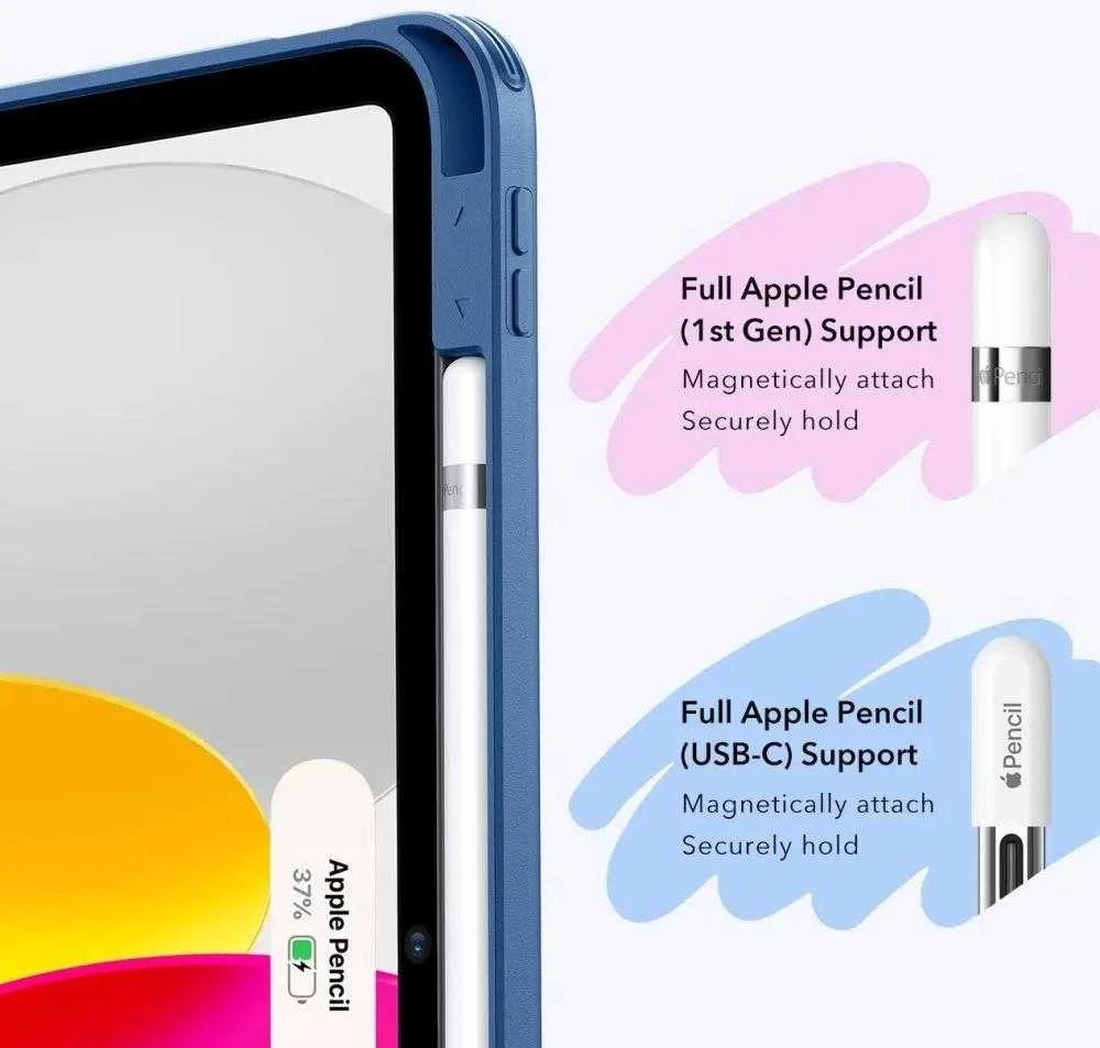 ESR atverčiamas hibridinis dėklas, skirtas iPad 10.9” 2022 / iPad 11” 2024 - Mėlyna