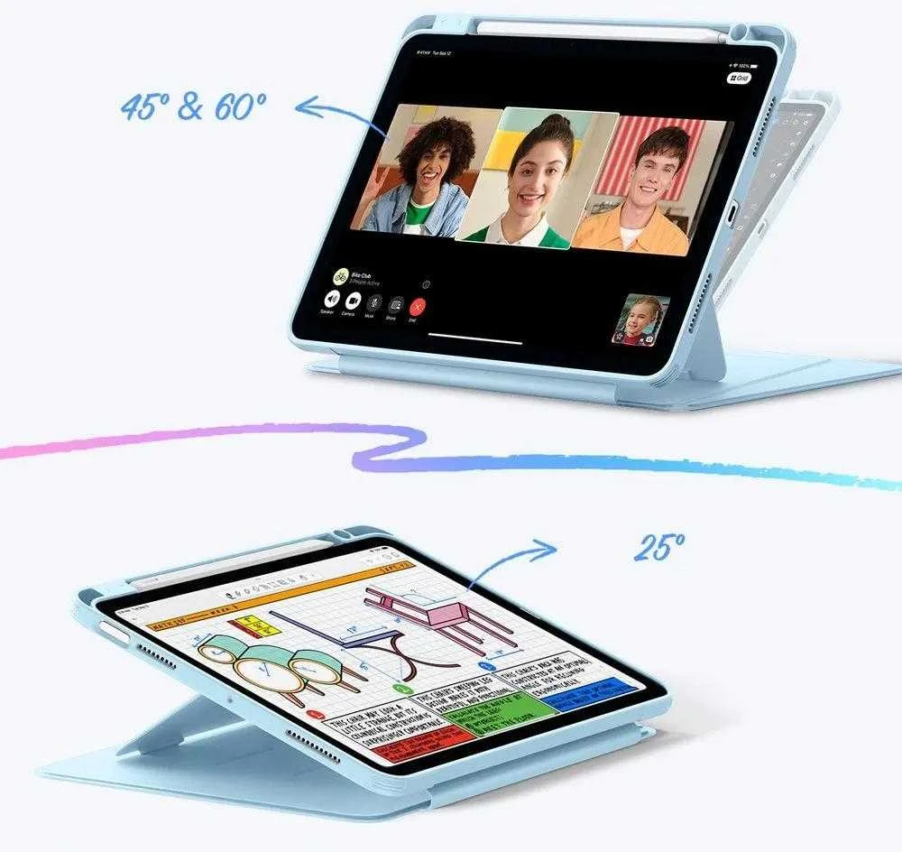 ESR atverčiamas hibridinis dėklas, skirtas iPad 10.9" (2020/2022) / 11" (2024/2025/2026) - Mėlyna