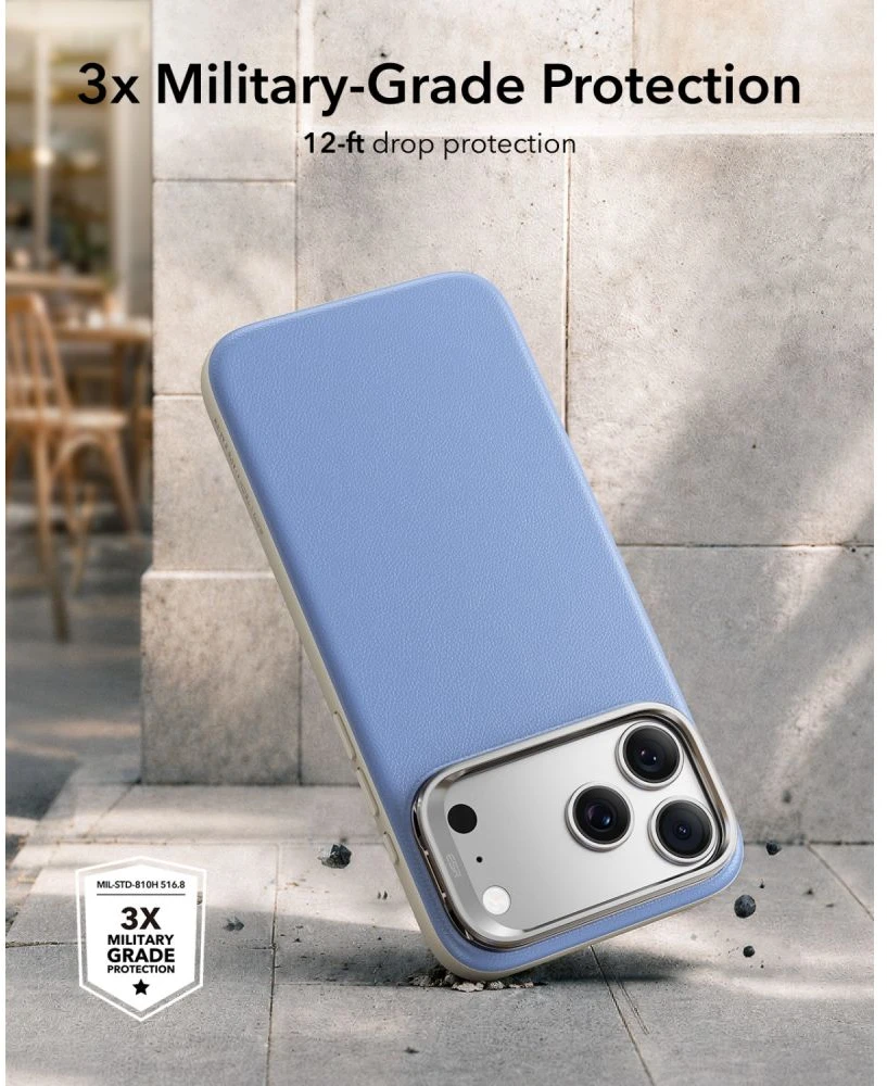 ESR ODINIS DĖKLAS SU STOVU MagSafe iPhone 17 PRO MAX / 18 PRO MAX ŠVIESIAI MĖLYNAS