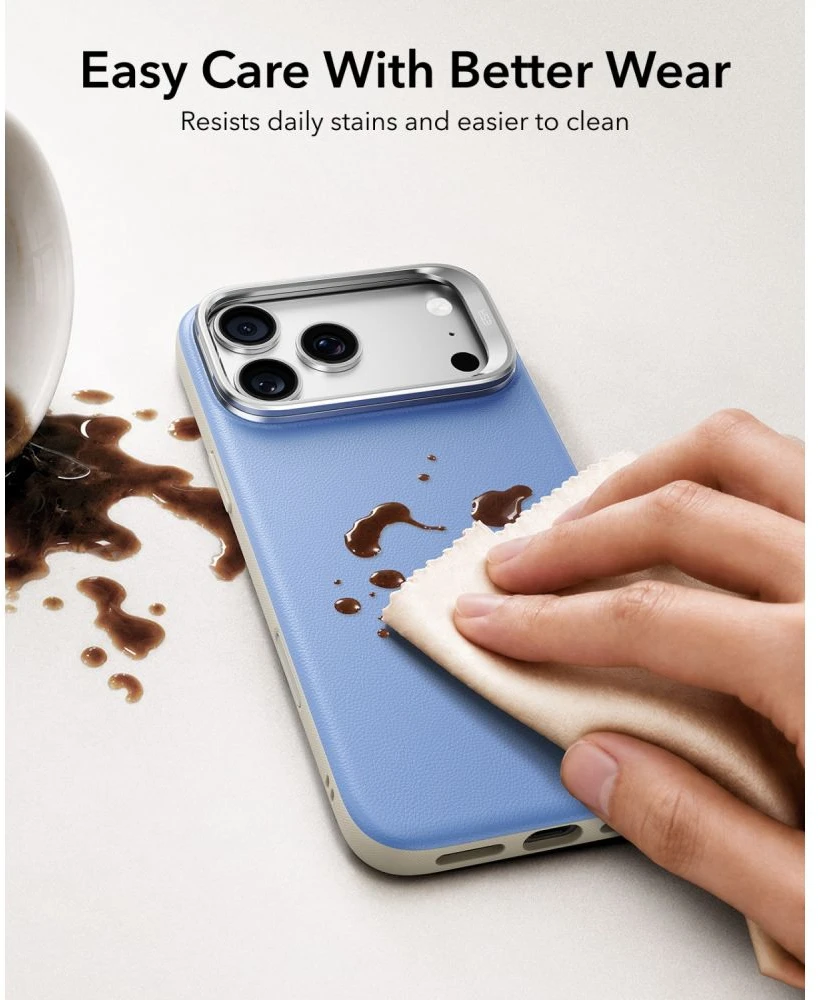 ESR ODINIS DĖKLAS SU STOVU MagSafe iPhone 17 PRO MAX / 18 PRO MAX ŠVIESIAI MĖLYNAS