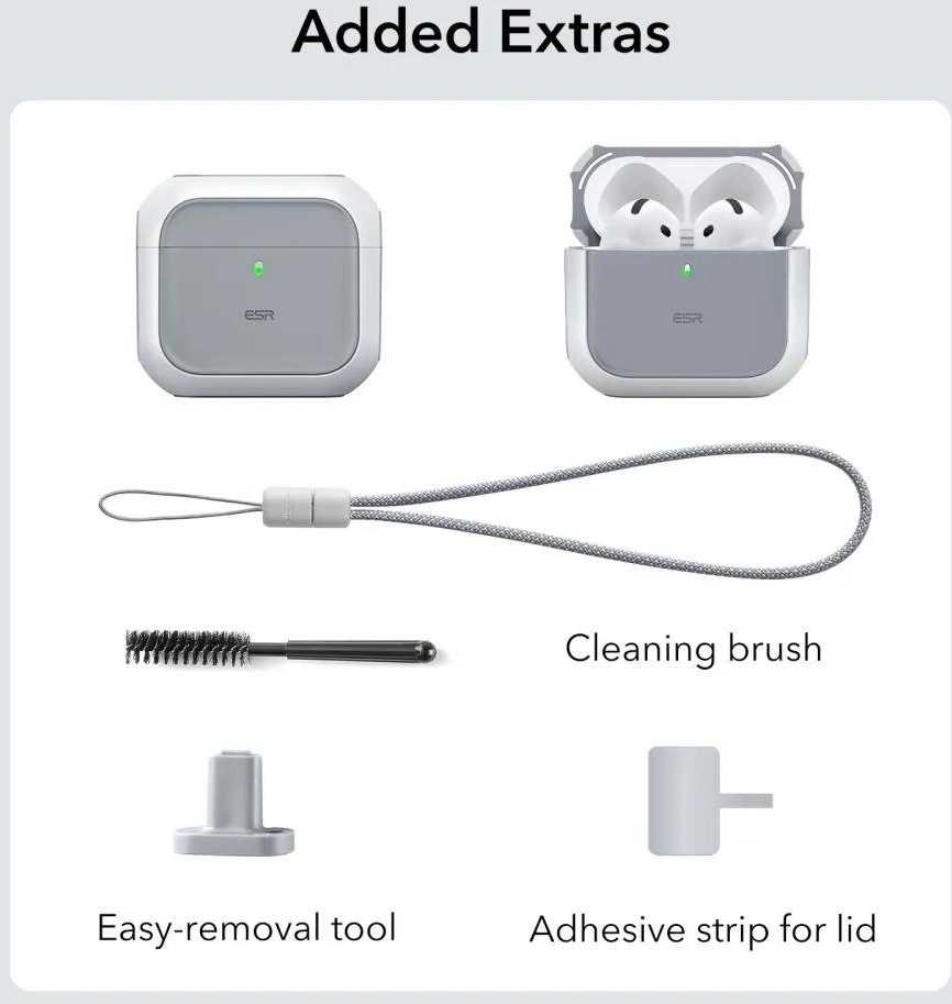 Dėklas ESR ORBIT HALOLOCK MAGSAFE Apple AirPods 4 Baltas