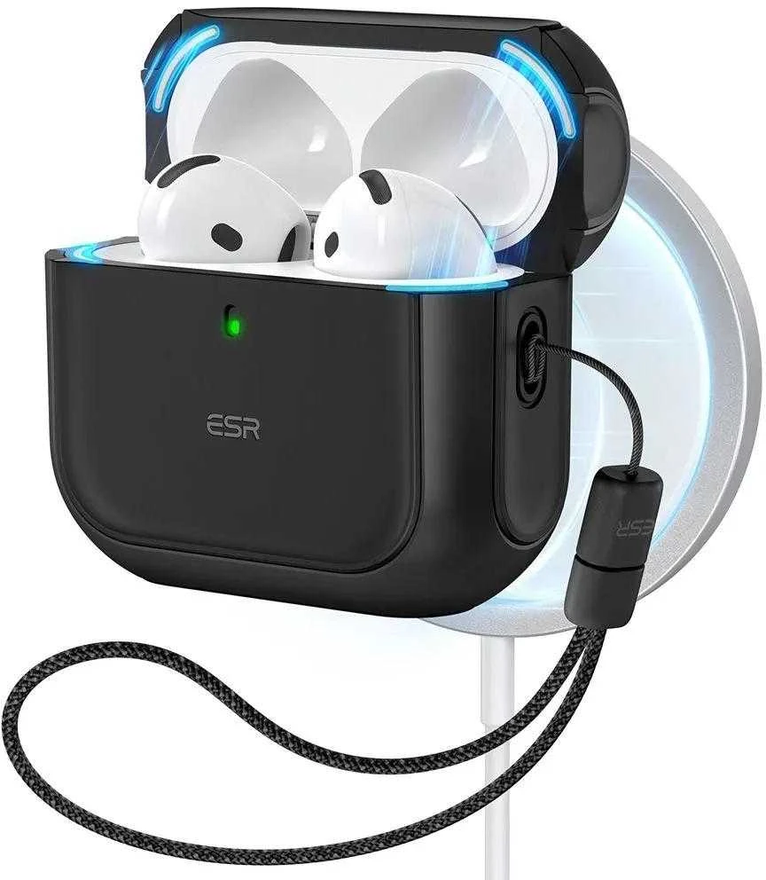 Dėklas ESR ORBIT HALOLOCK MAGSAFE Apple AirPods 4 juodos spalvos