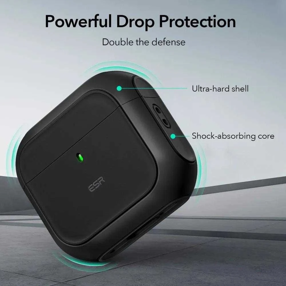 Dėklas ESR ORBIT HALOLOCK MAGSAFE Apple AirPods 4 juodos spalvos