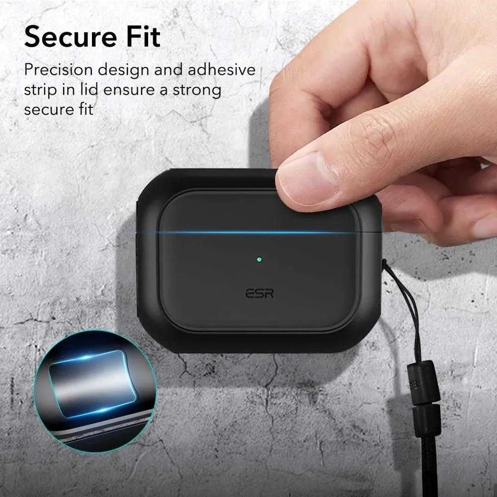 Dėklas ESR Orbit Hybrid, skirtas AirPods Pro, Magsafe (juodas)