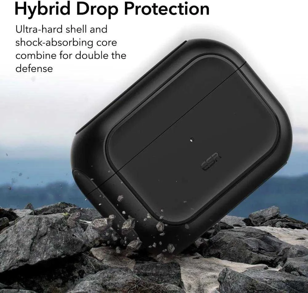 Dėklas ESR Orbit Hybrid, skirtas AirPods Pro, Magsafe (juodas)