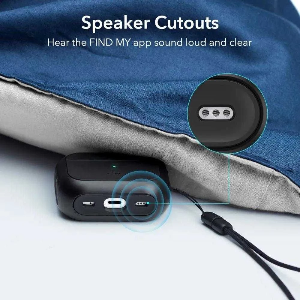 Dėklas ESR Orbit Hybrid, skirtas AirPods Pro, Magsafe (juodas)