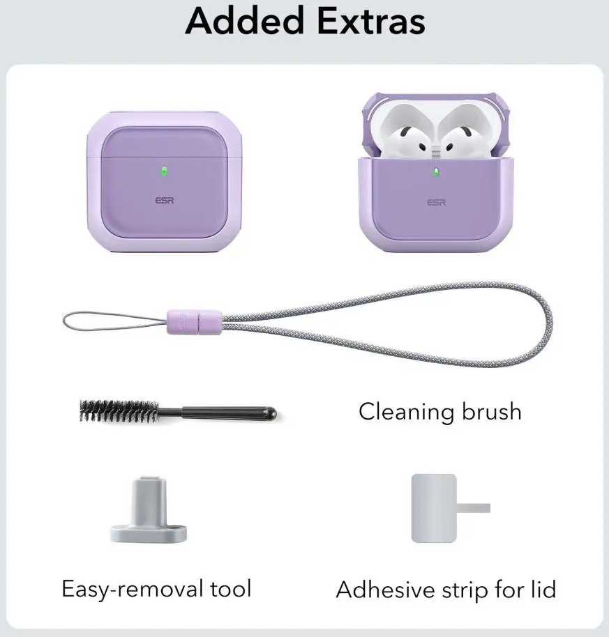 Dėklas ESR ORBIT HALOLOCK MAGSAFE Apple AirPods 4 PURPLE